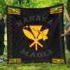 Kanaka Maoli Flag Polynesian Premium Quilt Gray  Love Style  Ah  J1  Quilt